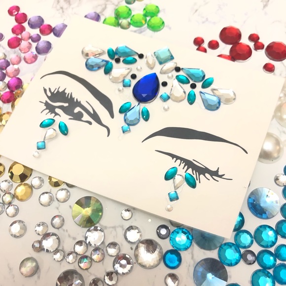 {KINSLEY} boho bling coachella rave face jewels - Picture 2 of 5